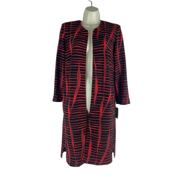 NEW Maya Brook Jewel Dress Jacket 2pcs Set Artsy Red Rhinestone Size 8 - Picture 8 of 14